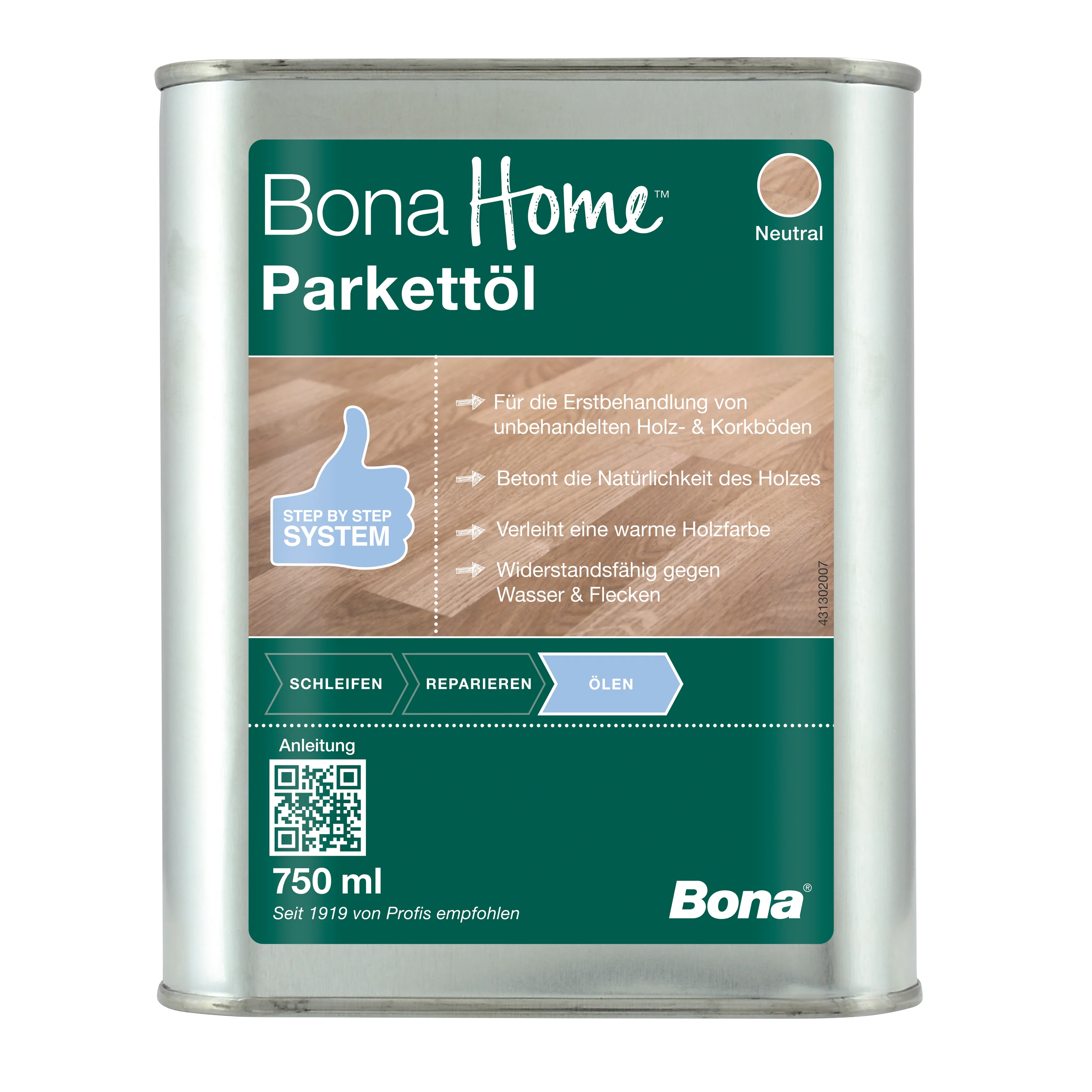 Bona Home Parkett- and Pflegeöl 750 ml Neutral