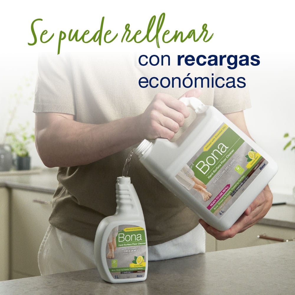 ESP- Limpiador de Suelos Laminados y Superficies Duras Bona Limón y Menta 1L 4
