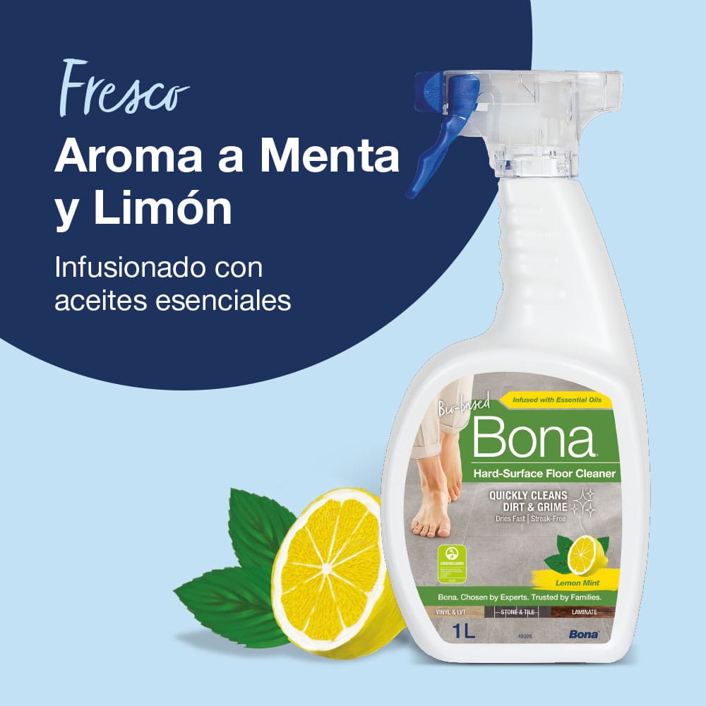 ESP- Limpiador de Suelos Laminados y Superficies Duras Bona Limón y Menta 1L 1