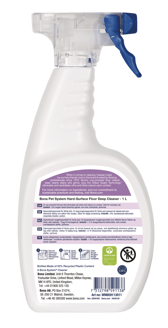 Bona Pet System Hard-Surface Floor Deep Cleaner WM859113011 BACK