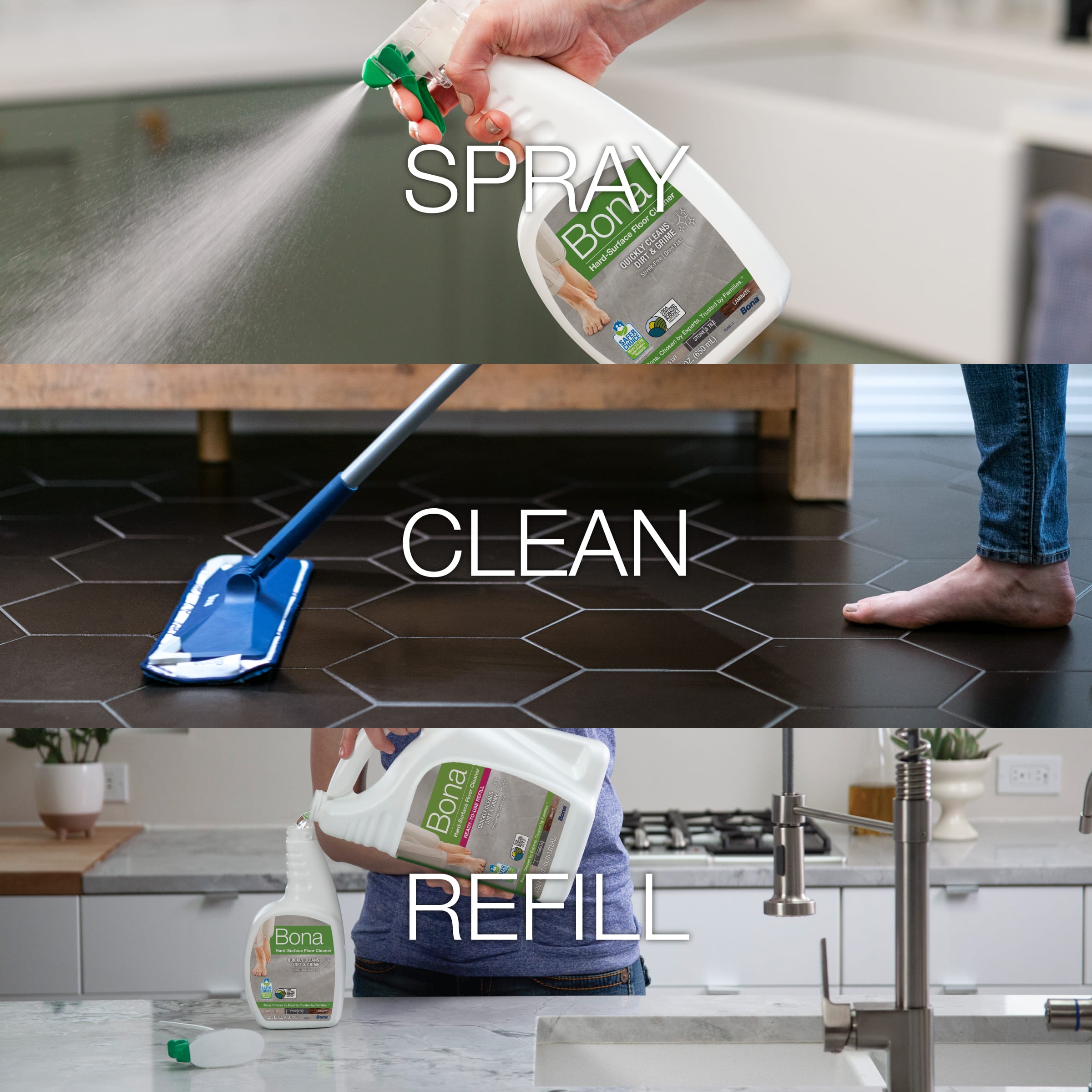HS Floor Cleaner WM740213021 Steps