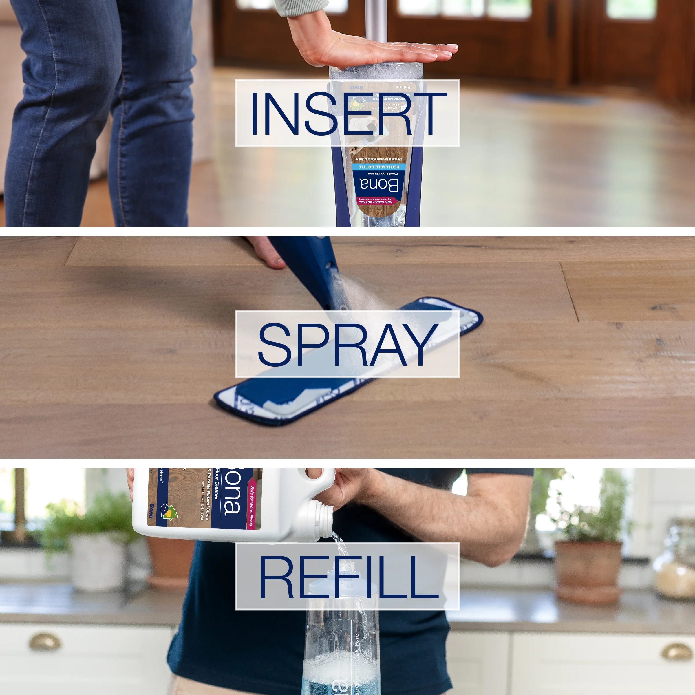 spray mop bottle wood process