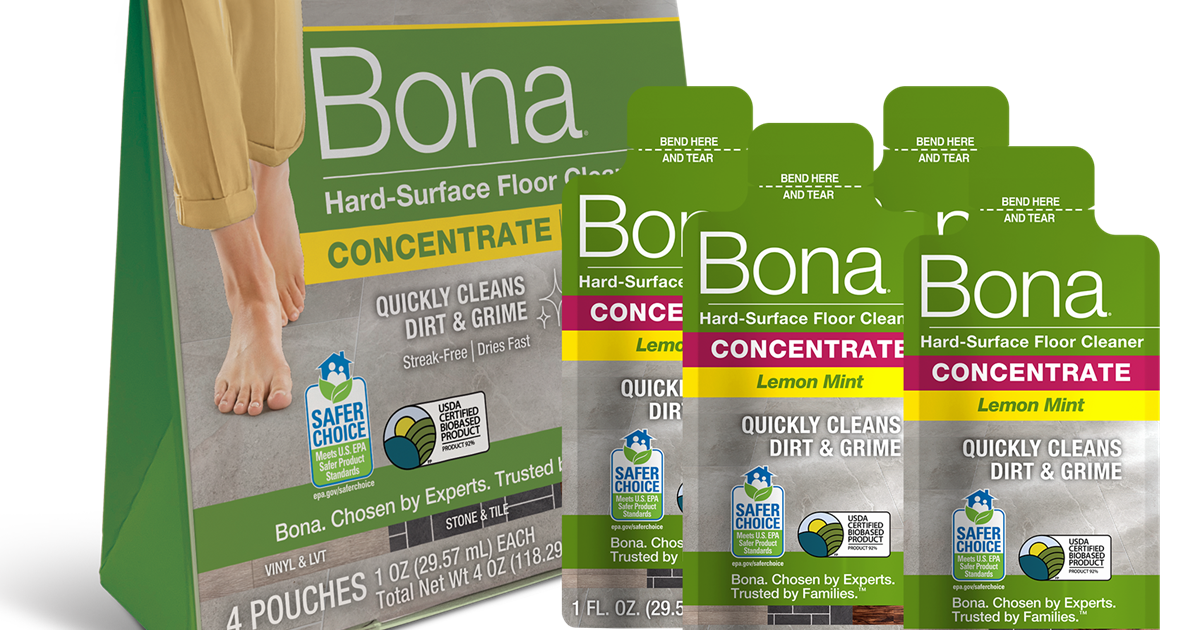 Bona Hard-Surface Floor Cleaner Concentrate, Lemon Mint Scent
