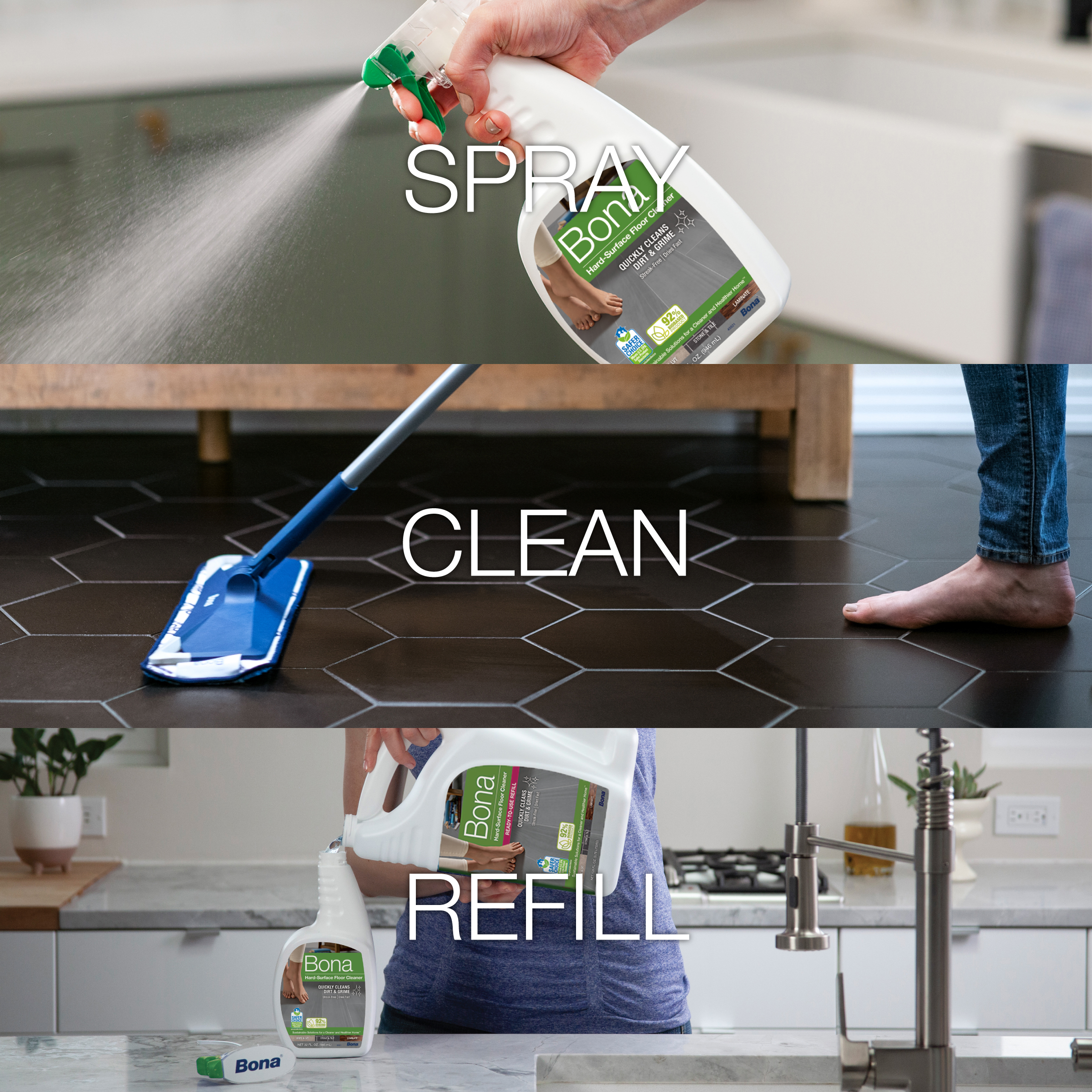 Best Buy: iRobot Bona Hard Surface Cleaning Solution Clear 4749576