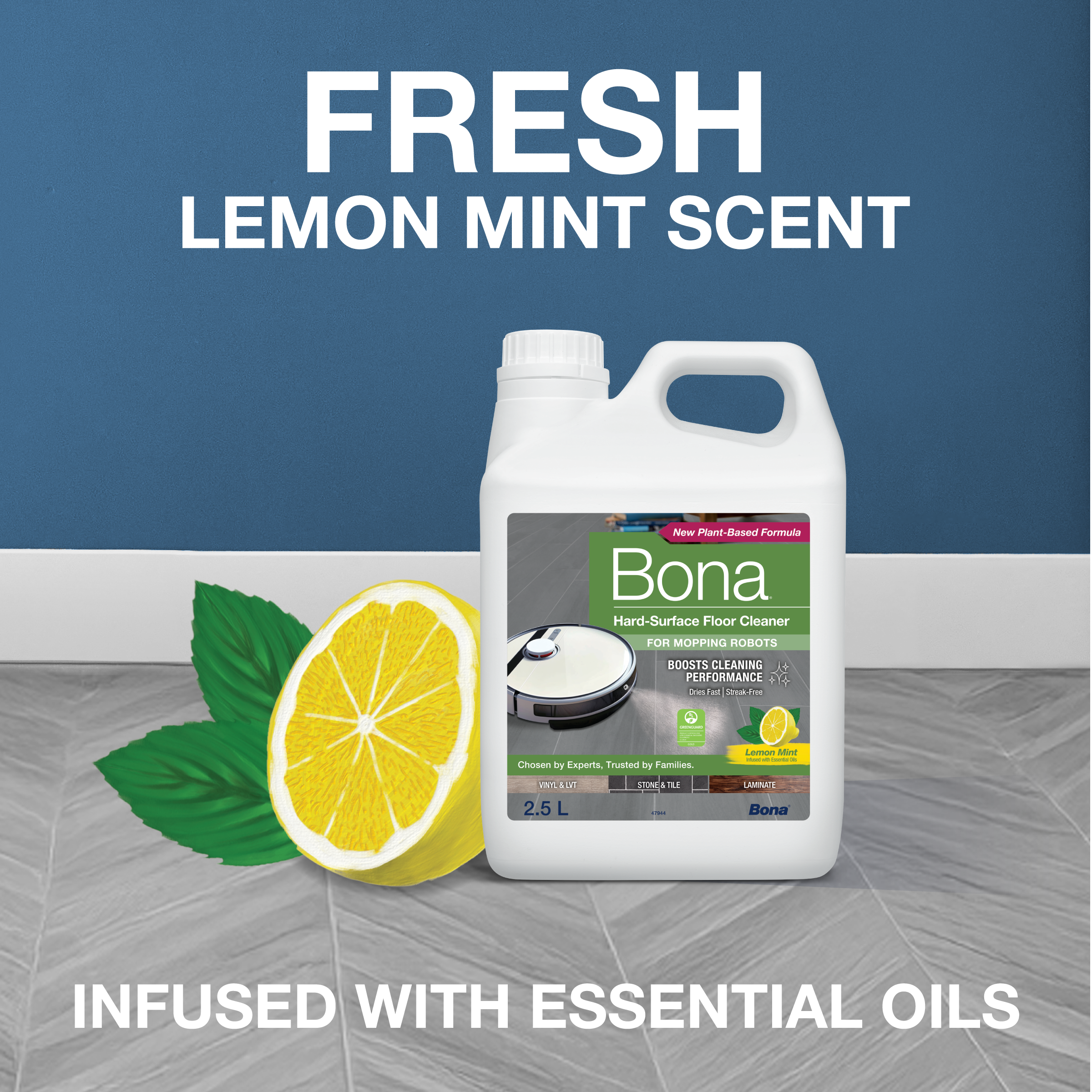 Bona Hard-Surface Floor Cleaner for Mopping Robots 2.5L (WM740241052)