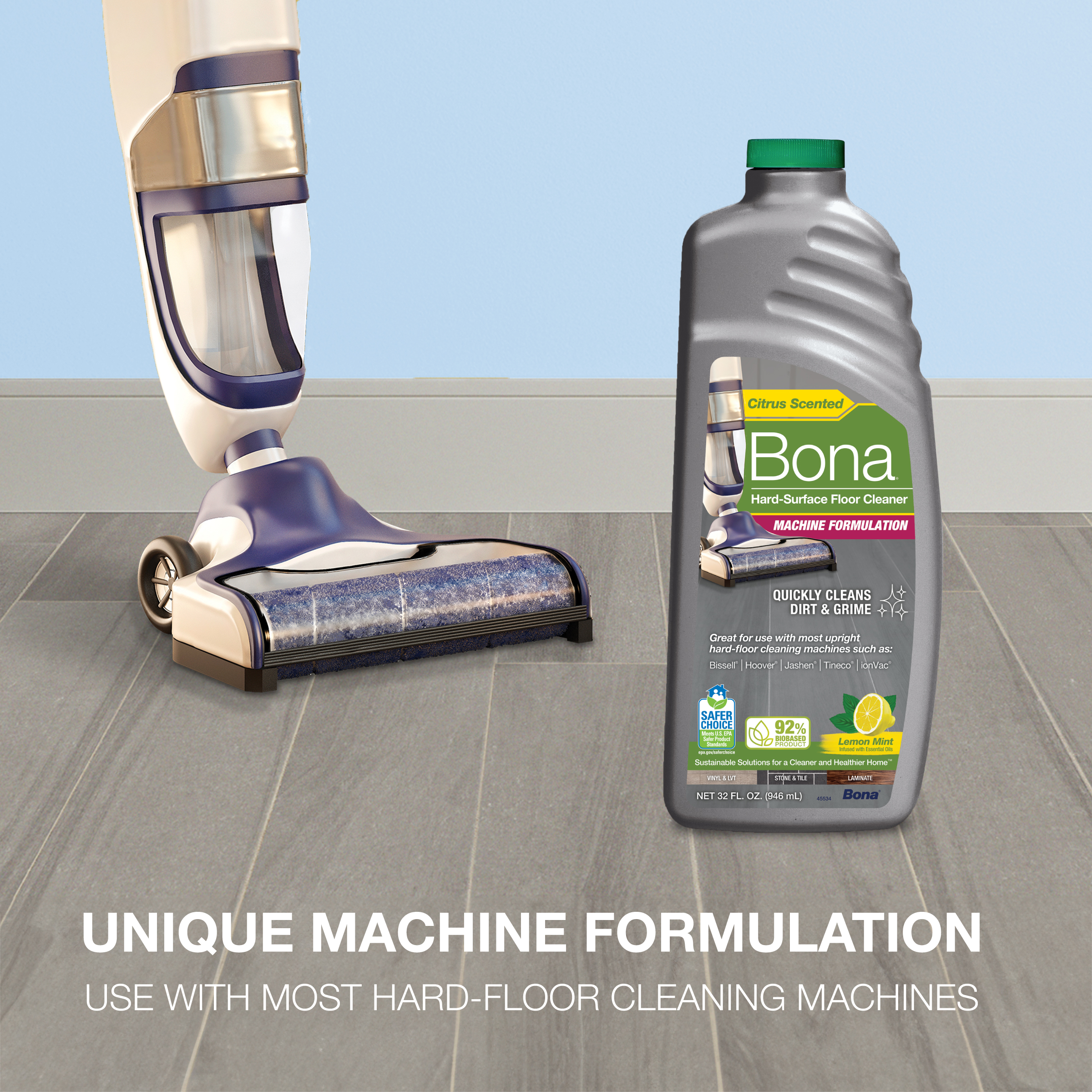 Bona Hard-Surface Floor Cleaner, Machine Formulation