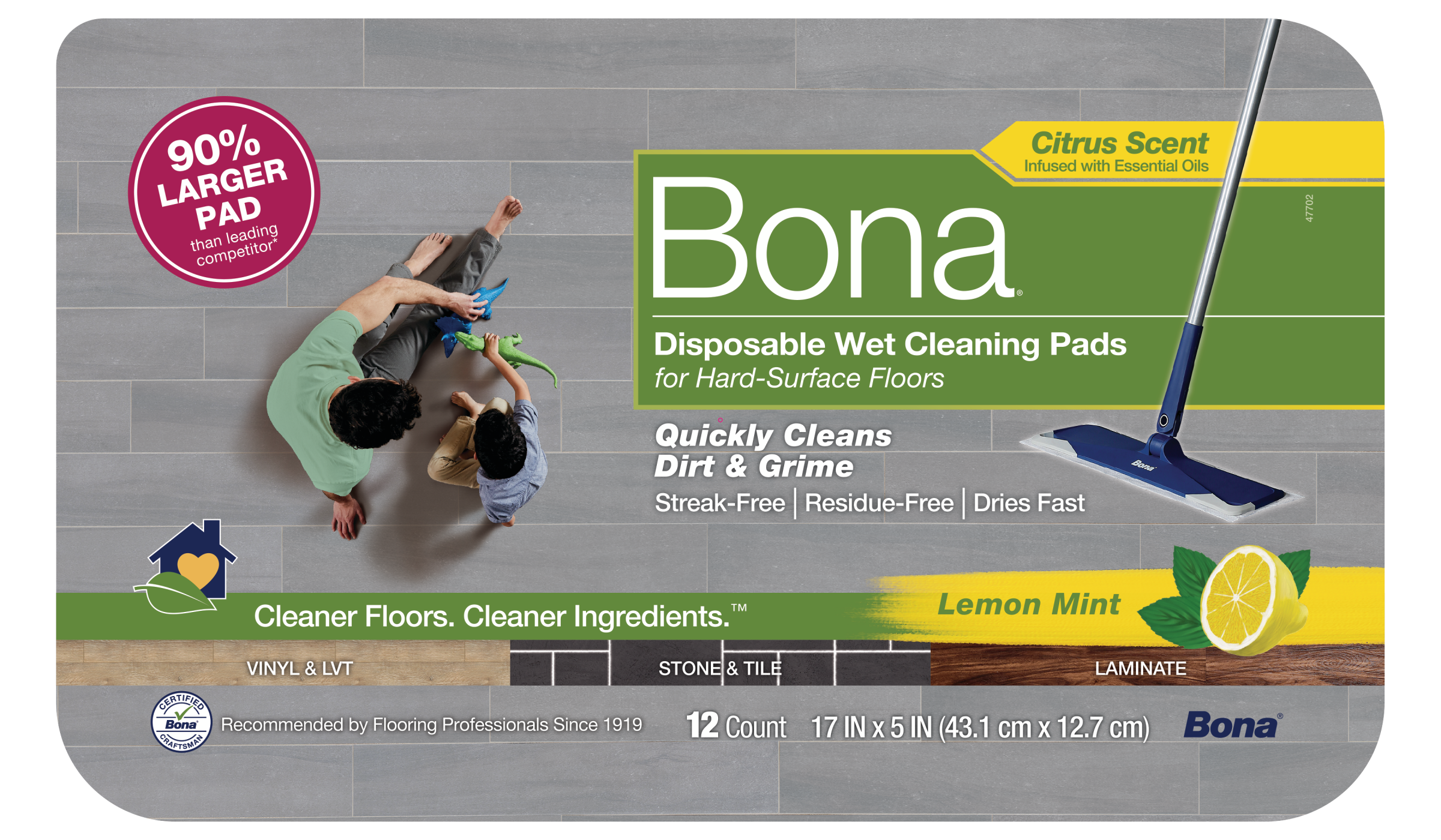 Bona 36 Oz. Lemon Mint Hard Surface Floor Cleaner – Hemlock Hardware