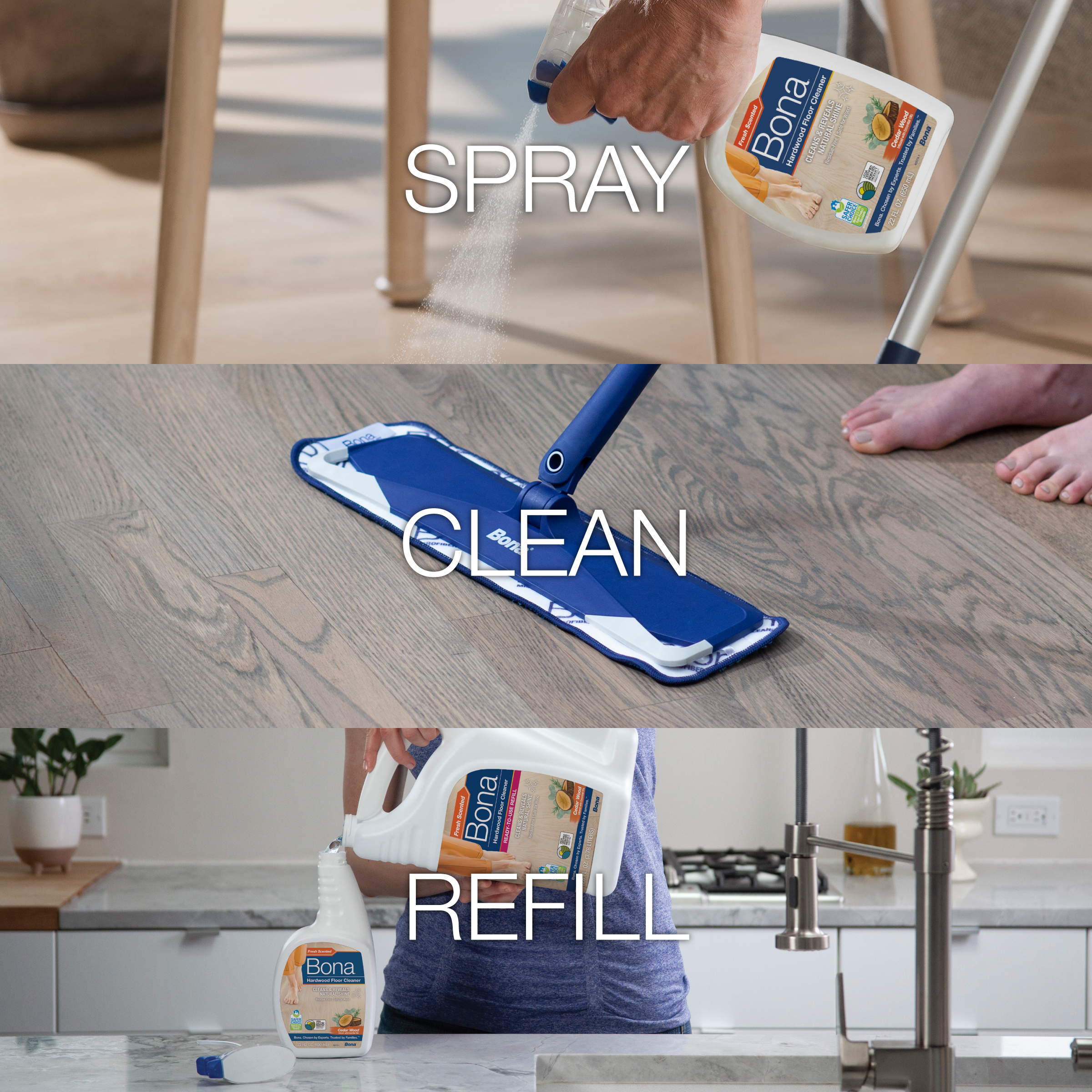 Natural Wood Floor Shine Cleaner Polish Almond Ecozone 500ml - View #6